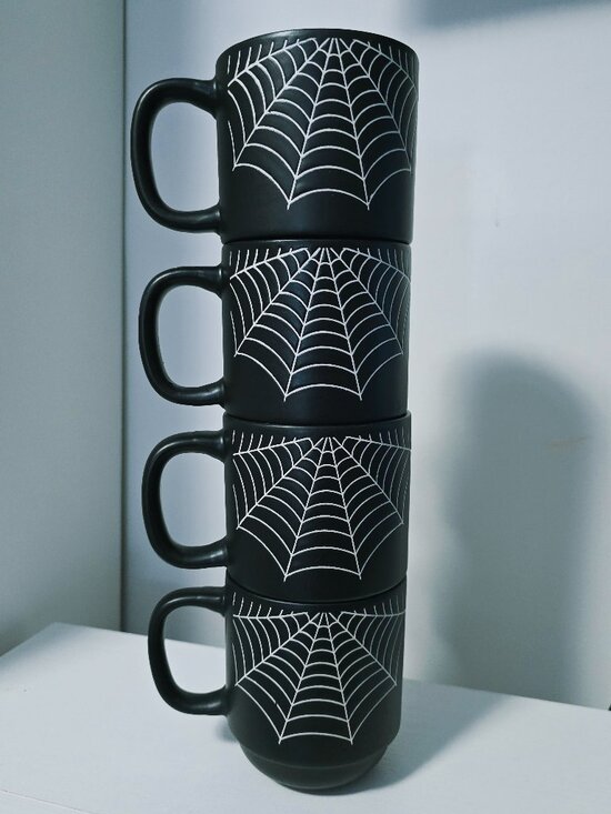 Cobwebs And Cauldrons Other - Cobwebs & Cauldrons Spiderweb stacked mugs